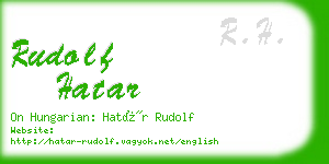 rudolf hatar business card